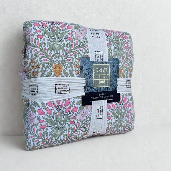 William Morris Spring Garden Comforter Set Queen Size - Picture 1 of 8